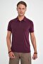 Comfort Fit Modal Blend Non-Curling Polo Collar Plum T-Shirt Ts 903 - 4