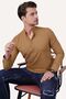 Tan Color Judge Collar Linen Men's Shirt - 3 Button Gift Box - 2