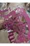 Dark Pink - Happy Birthday Eva Wall Door Ornament 19x26 CM - 3