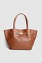 La'Graccio Paris Women's Suede Leather Hand and Shoulder Bag with Magnet Closure and Lock Detail, Brown - 2