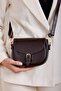 Bitter Brown Women's Flap Crossbody Bag - 5