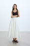 Ekru Embroidered Skirt - 3