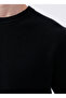Crew Neck Regular Fit Plain Black Men's Sweater 22022855_Onsphil 12 Struc Crew Knit - 5