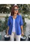 Skirt Guipure Zippered Jacket Indigo Navy Blue - 3