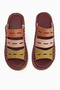 Genuine Leather Joelle Burgundy Green Powder Orange Comfort Laser Cut Women's Slippers - 4