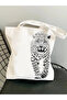 Patterned Tote Bag - Artistic Shoulder Bag - Women's Shopping Bag - 2