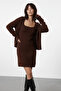Mini Knitwear Soft Textured Cardigan-Dress Set - 2