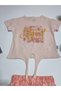 Girls' Pants T-Shirt Set 100% Cotton Breathable Casual Style Design with Pockets - 8
