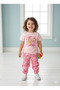 Eid Girls' Pants T-Shirt Set %100 Cotton Breathable Comfortable Style Design Pocketed