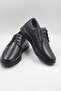 Men's Black Orthopedic Inner and Outer Complete Leather Gel Ultra Comfortable Casual Shoes - 3
