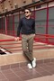 Men'S, Crew Neck, Slim Fit, Old Money, Wool-Acrylic Fiber, Knitwear Sweater Pltk03 - 4