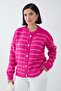 Thin Striped Fuchsia Knitwear Cardigan