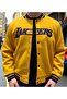 Bomber College Coat with Elastic Waist I College Jacket with Astaer Inside Model - 6