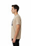 Printed Oversize Men's Beige T-Shirt - 5