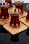 6 Pieces Square Modern Coasters Tea Plate Coasters Cup Coasters Set - 4