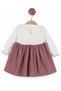 Baby Girl Vintage Peter Pan Collar, Ribbed Floral Accessory Dress l l 6-9-12-18-24-36 Months Dress - 6