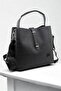 Medium Size Classic Sports Model 2-Strap Women's Shoulder Bag 4059 Black 1408 - 2