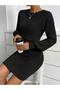 Belden Folded Neckline Women's Knitwear Dress - 3