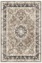 Beige Smoked Classic Patterned Vintage Chenille Carpet Rug Runner Non-Slip Washable Fringed