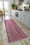 Self-Fringed Tumbled Tile Chenille Carpet Rug Runner Washable Non-Slip Base Salon Kitchen - 6
