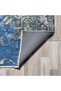 Vintage Bohemian Style Blue Antique Chenille Carpet Rug Runner Washable Non-Slip Self-Fringed - 4