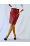 Claret Red Laptop Pen Skirt with Leather Plies - 2