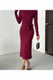 Women's Modal Fabric Dress with Tie Detail - 2