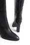 Mubiano Genuine Leather Collection Women's Zipper Detailed Heeled Flat Boots Black - Mcalm4242 - S - 5