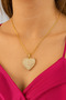 Steel Tarnish Free Openable Heart Necklace Gold Color