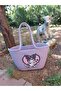 Kuromi Children's Beach Bag, Jute Straw Bag - 3
