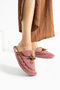 Cherry Ivory Stitched Washable Winter Women's Slippers (Narrow Fit)