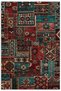 Vintage Burgundy Green Patchwork Chenille Carpet Rug Runner Non-Slip Washable Fringed Kitchen Living Room