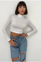 Alicia Women's Ribbed Knit Turtleneck Sweater |   Long Arm, Slim Fit , Single and Double Pack Option - 3