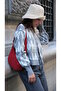 Una Fiaba-Gri Crew Neck Argyle Patterned Women's Buttoned Knit Cardigan - 7