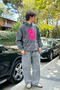Chill Printed Oversize Unisex Washable Black Hoodie - 7