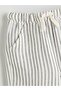 Striped Boy's Shorts with Elastic Waist and Pockets - 2