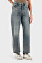 Cotton Relaxed Fit Regular Waist Straight Leg Jeans Denim Pants Xw000100 Af14483 Mb - 4