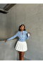 Leather Coat - Blue | |   F0443 - 2