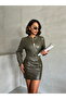 Leather Coat - Khaki | |   F0443 - 2