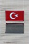 Red Velvet Background, Embroidered with a Crescent Moon and Star, Embroidered Coat of Arms Patch Pec - 2