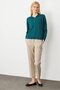 Women's Polo Neck Angelina Basic Blouse Green - 5