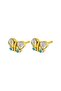 Fashion Sense Gold Plated Butterfly Rock Crystal Earring