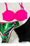 Women's Fuchsia Thin Strap 3 Piece Bikini Set Hzl25S-Lc216 - 4