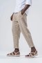 Men's Camel Zigzag Patterned Drawstring Waist Straight Cut Pants Sweatpants Hzl24S-Mxc8948-203 - 2