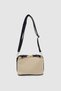 Zyren Buckle and Zipper Closure Linen Crossbody Bag Cream-Black - 7