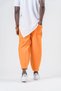 Men's Orange Elastic Waist and Cuffs Loose Fit Jogger Sweatpants Hzl24S-Mxc8989-341 - 4