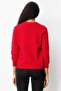 Women's V-Neck Short Wool Cardigan Dark Red - 5