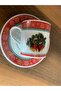 Handmade New Year - Christmas Bell Model 4 Pieces 2 Person Porcelain Turkish Coffee Cup Set - 4