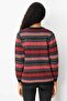Women's V-Neck Jacquard Wool Cardigan Black - 4