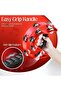 Flexzion Half Moon Musical Tambourine (2 Pack, Red) Double Row Metal Jingles - 4